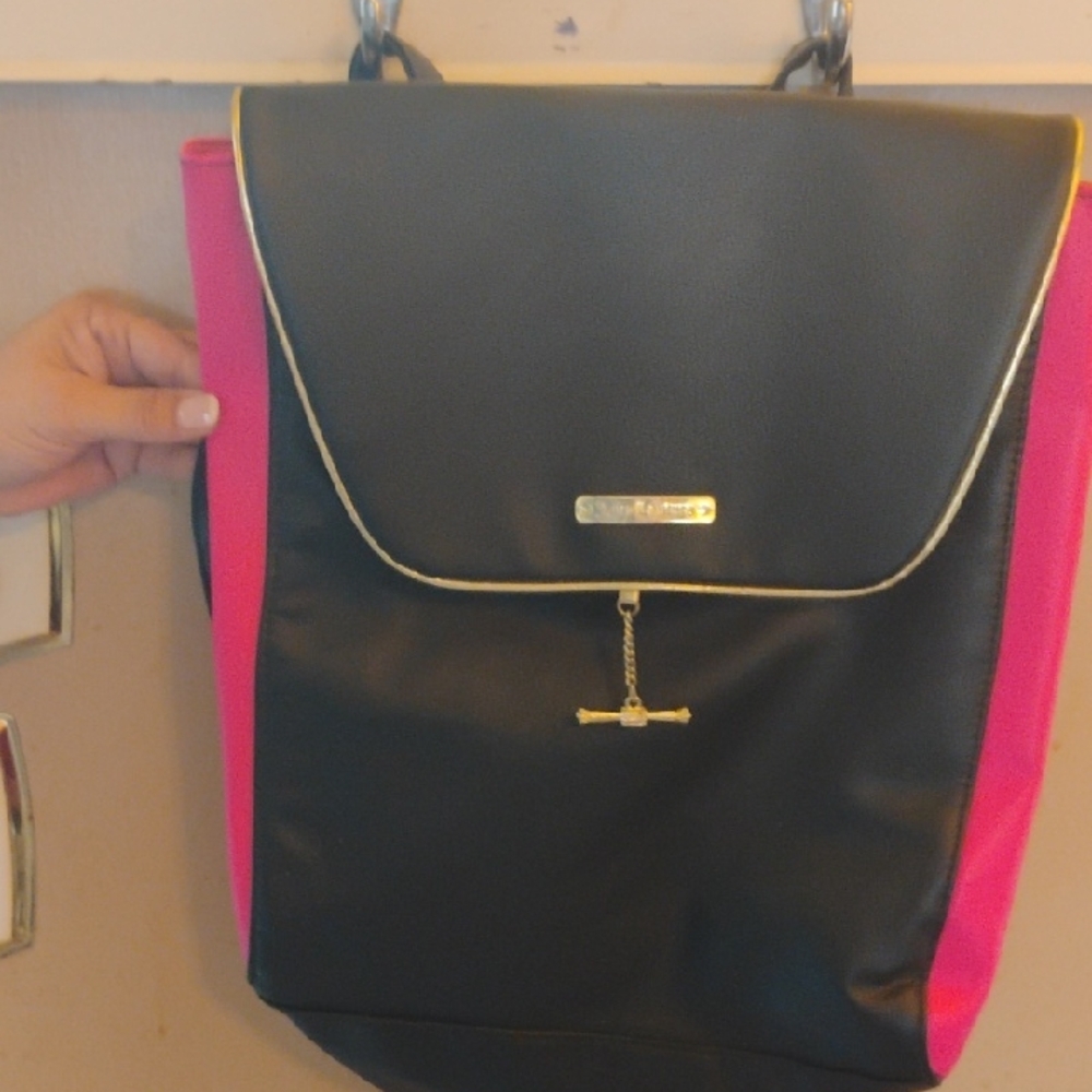 Juicy Couture Black and Pink Backpack